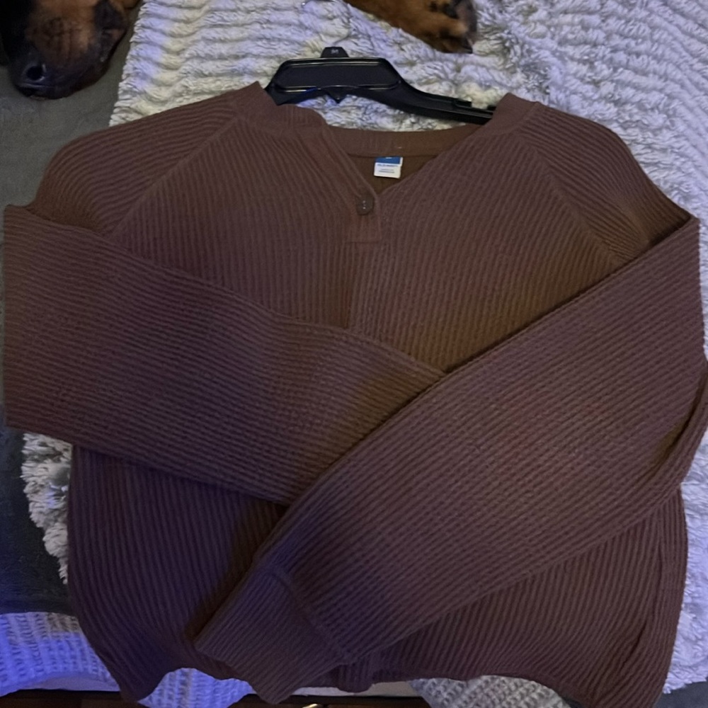 xs old navy waffle knit long sleeve